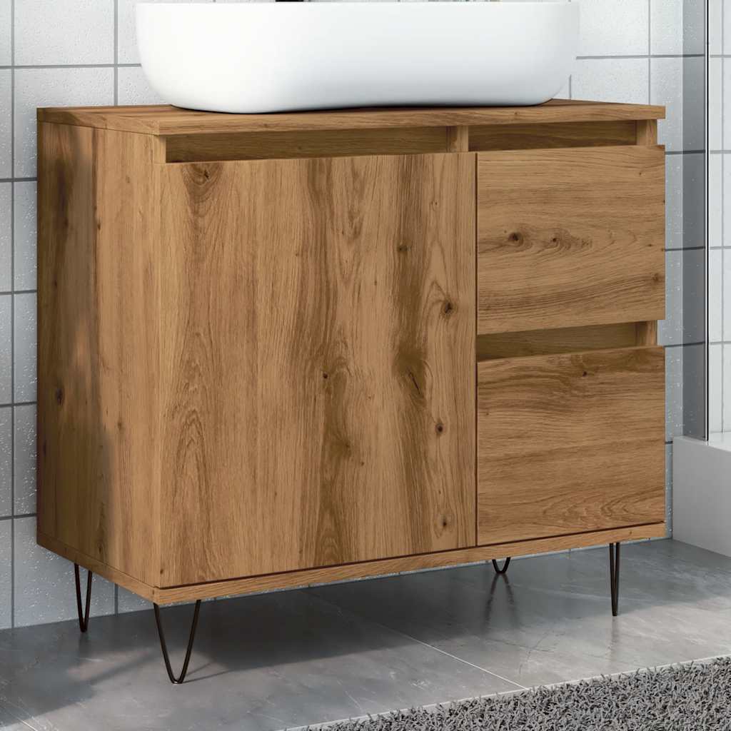 Badeservantskap artisan eik 65x33x60 cm konstruert tre