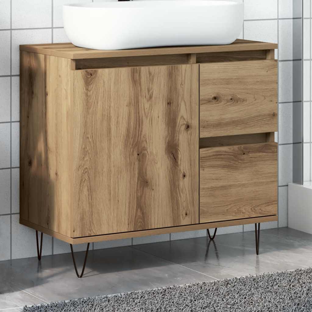 Badeservantskap artisan eik 65x33x60 cm konstruert tre
