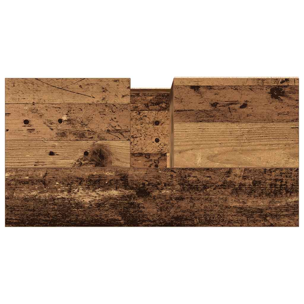 Baderomsvaskskap gammelt tre 65x33x60 cm konstruert tre