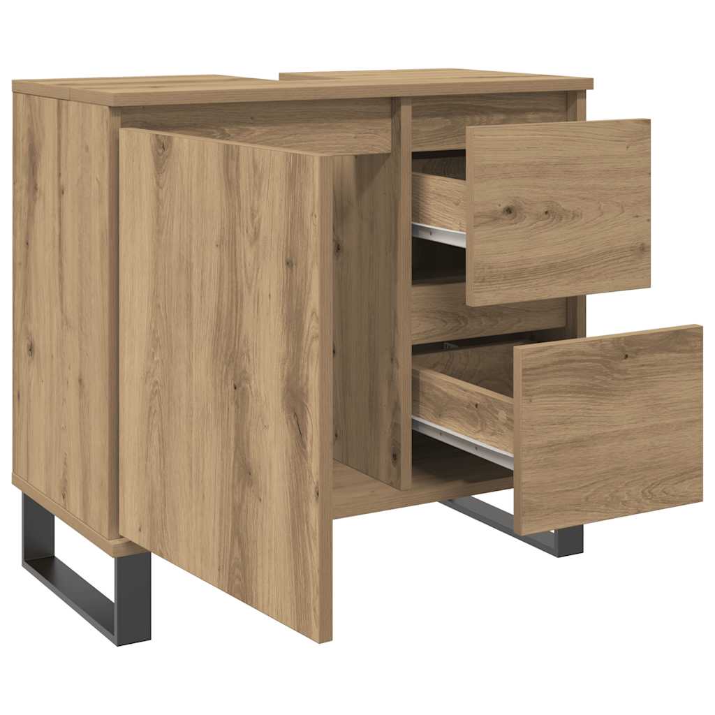 Badeservantskap artisan eik 65x33x60 cm konstruert tre