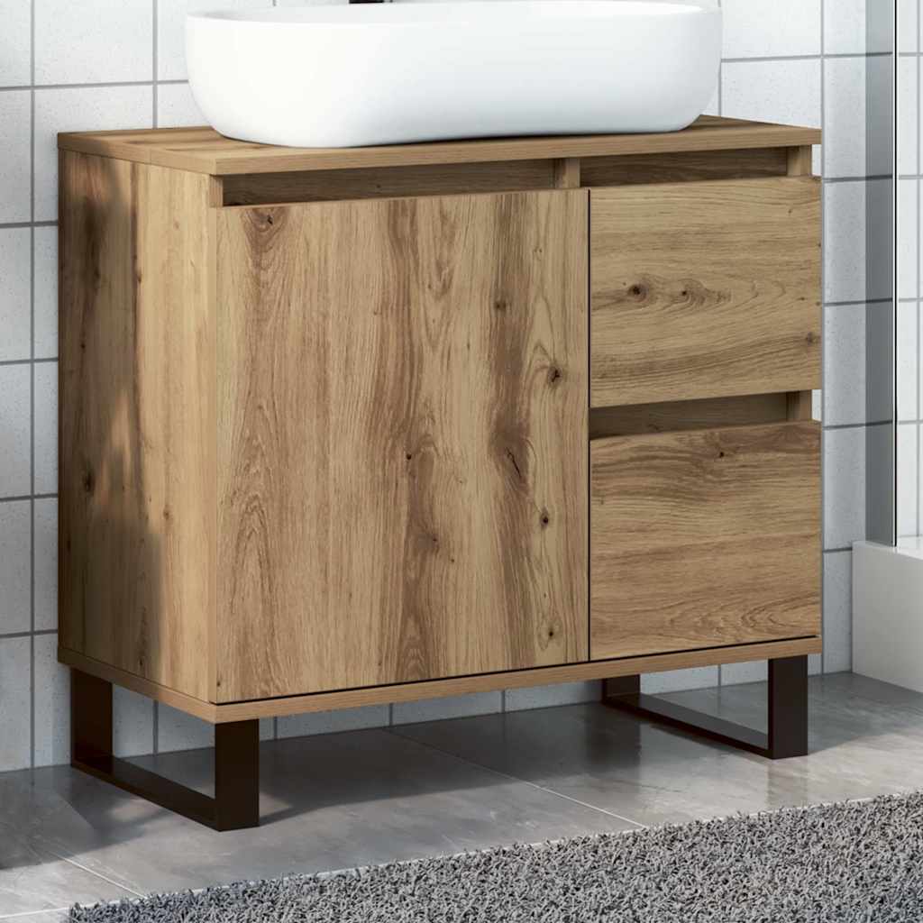 Badeservantskap artisan eik 65x33x60 cm konstruert tre