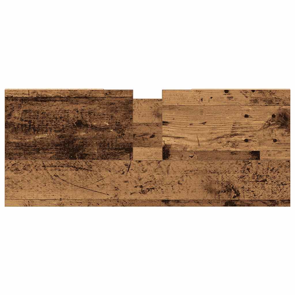 Baderomsskap gammelt tre 80x33x60 cm konstruert tre