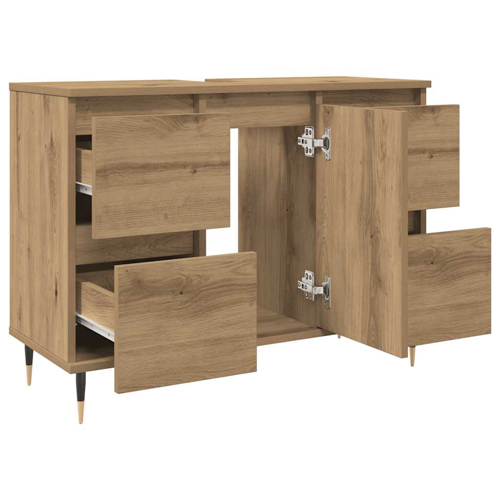 Baderomsskap artisan eik 80x33x60 cm konstruert tre
