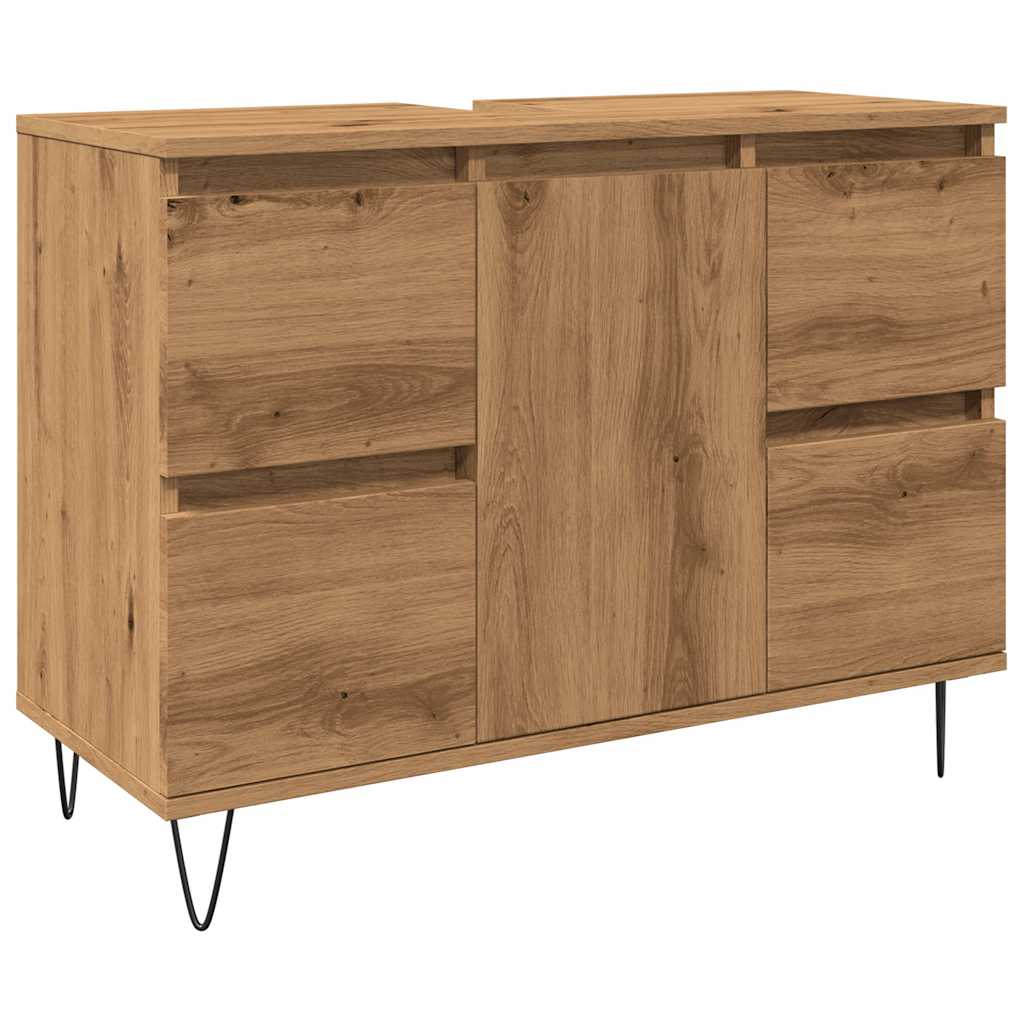Baderomsskap artisan eik 80x33x60 cm konstruert tre