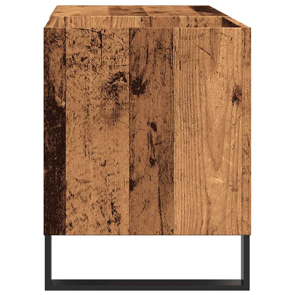 Plateskap gammelt tre 84,5x38x48 cm konstruert tre