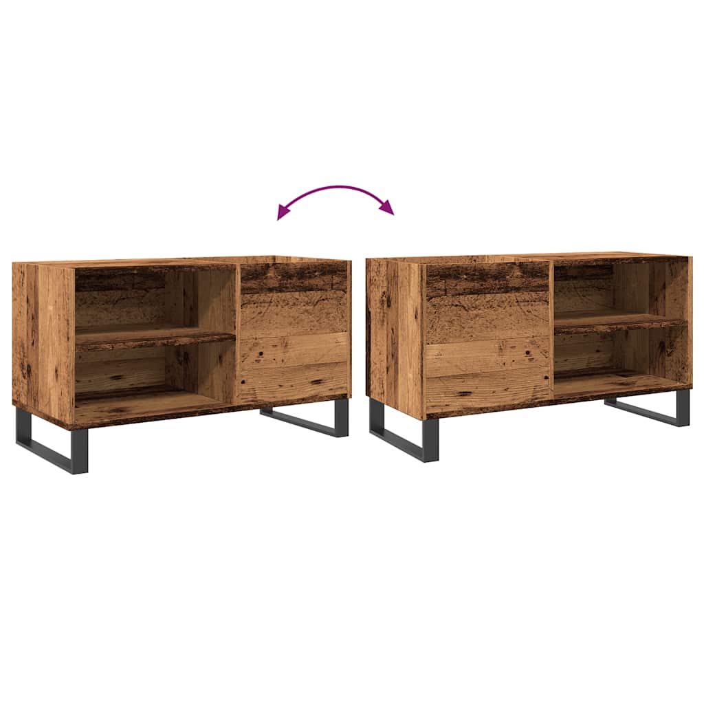 Plateskap gammelt tre 84,5x38x48 cm konstruert tre