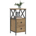 Nattbord 2 stk artisan eik 34x35,5x70 cm konstruert tre