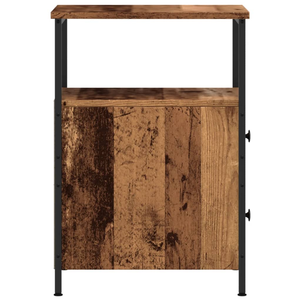 Nattbord 2 stk gammelt tre 34x35,5x50 cm konstruert tre