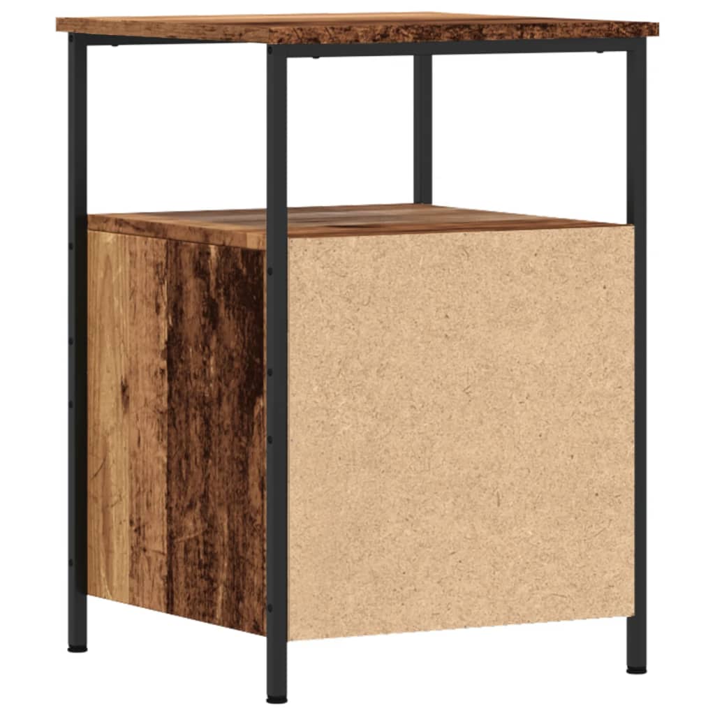 Nattbord 2 stk gammelt tre 34x35,5x50 cm konstruert tre