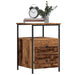 Nattbord 2 stk gammelt tre 34x35,5x50 cm konstruert tre
