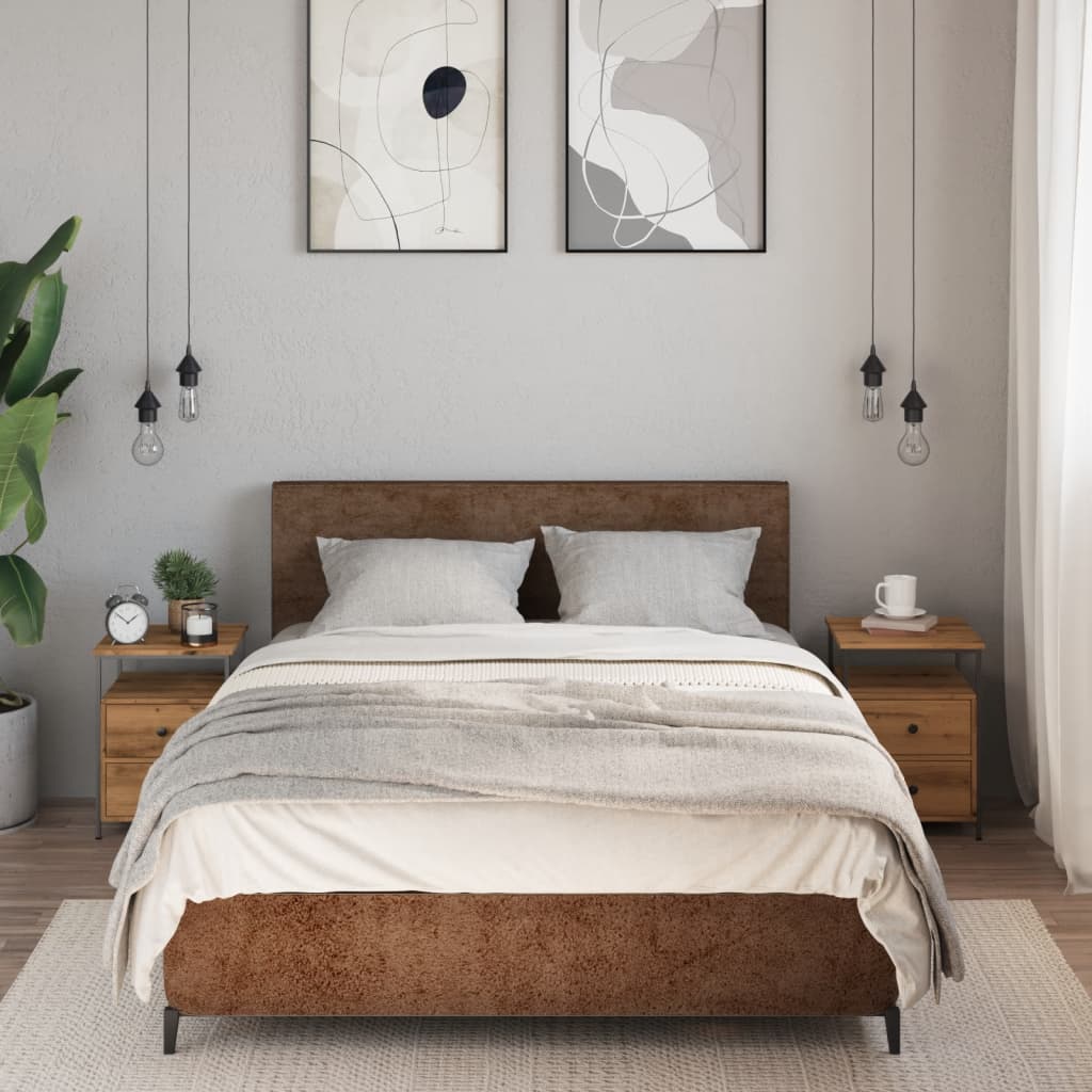 Nattbord 2 stk artisan eik 34x35,5x50 cm konstruert tre