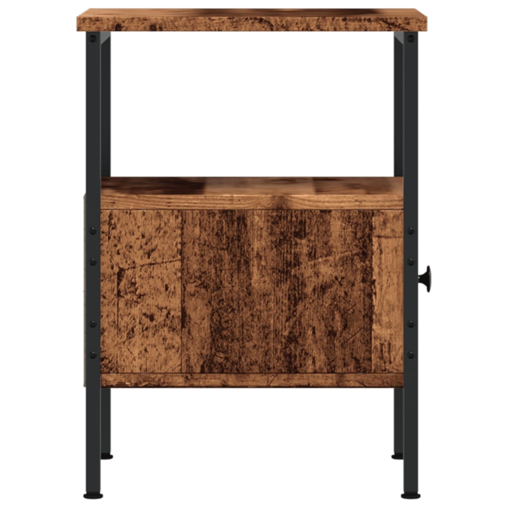 Nattbord gammelt tre 34x36x50 cm konstruert tre