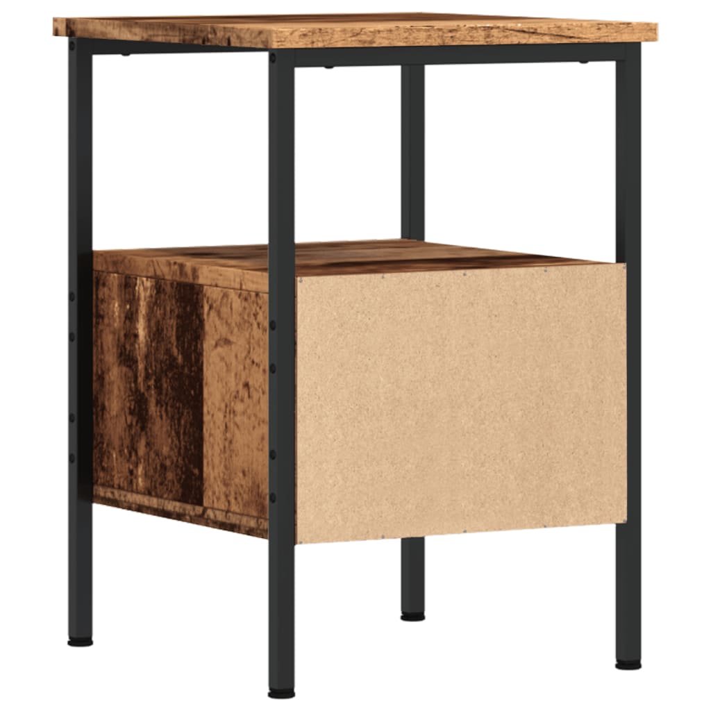 Nattbord gammelt tre 34x36x50 cm konstruert tre