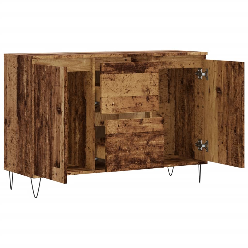 Skjenk gammelt tre 101,5x35x70 cm konstruert tre