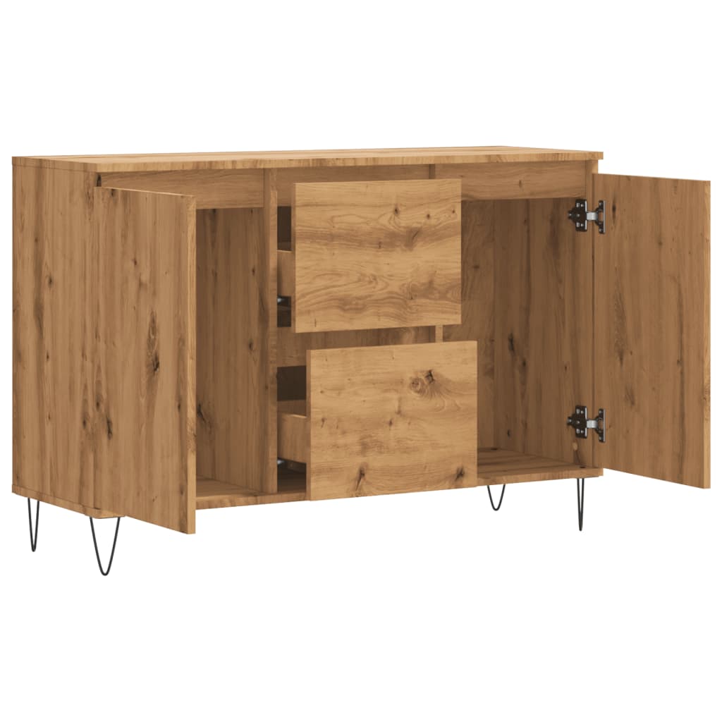 Skjenk artisan eik 101,5x35x70 cm konstruert tre