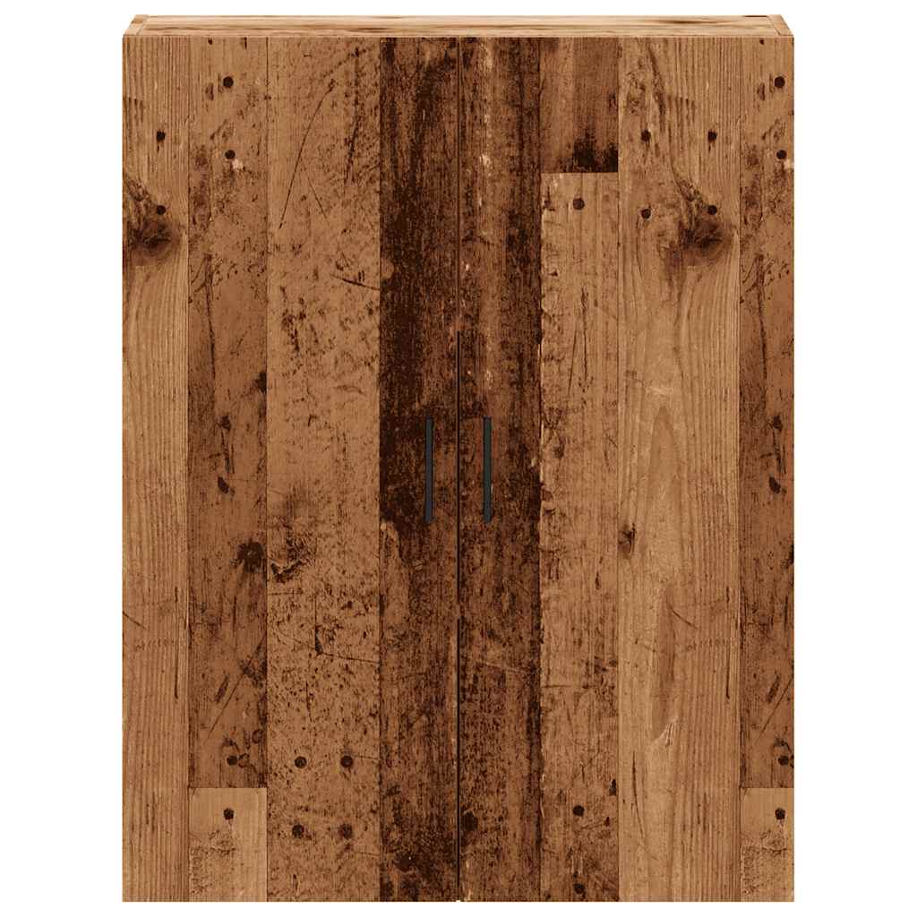Veggmontert skap gammelt tre 69,5x34x90 cm