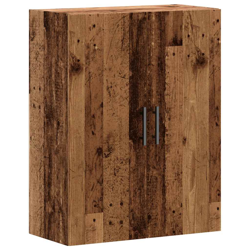 Veggmontert skap gammelt tre 69,5x34x90 cm