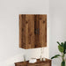 Veggmontert skap gammelt tre 69,5x34x90 cm