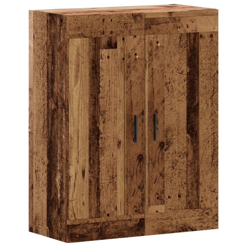 Veggmontert skap gammelt tre 69,5x34x90 cm konstruert tre