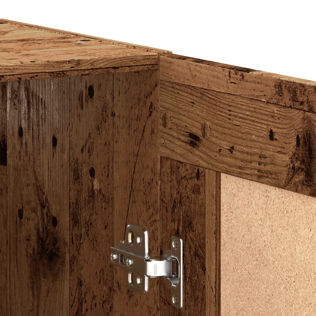 Veggmontert skap gammelt tre 69,5x34x90 cm konstruert tre
