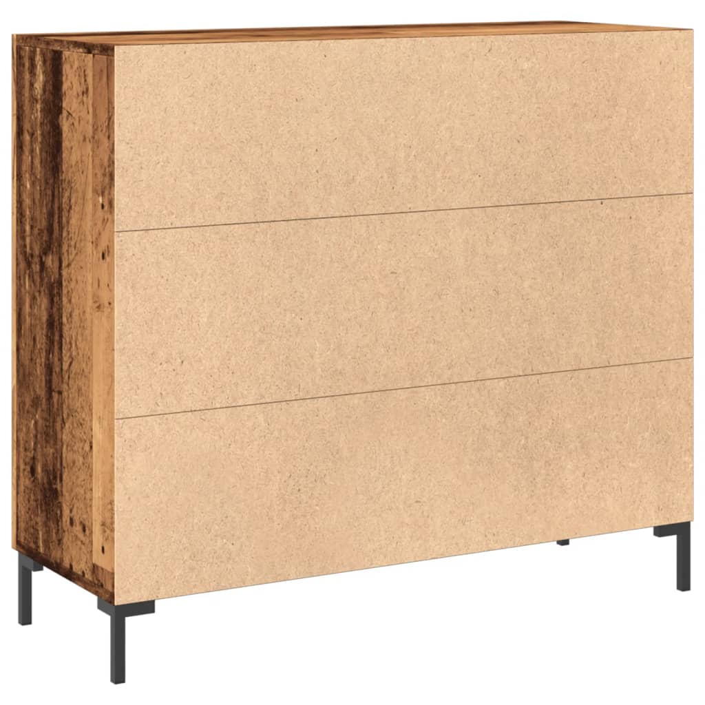 Skjenk gammelt tre 90x34x80 cm konstruert tre