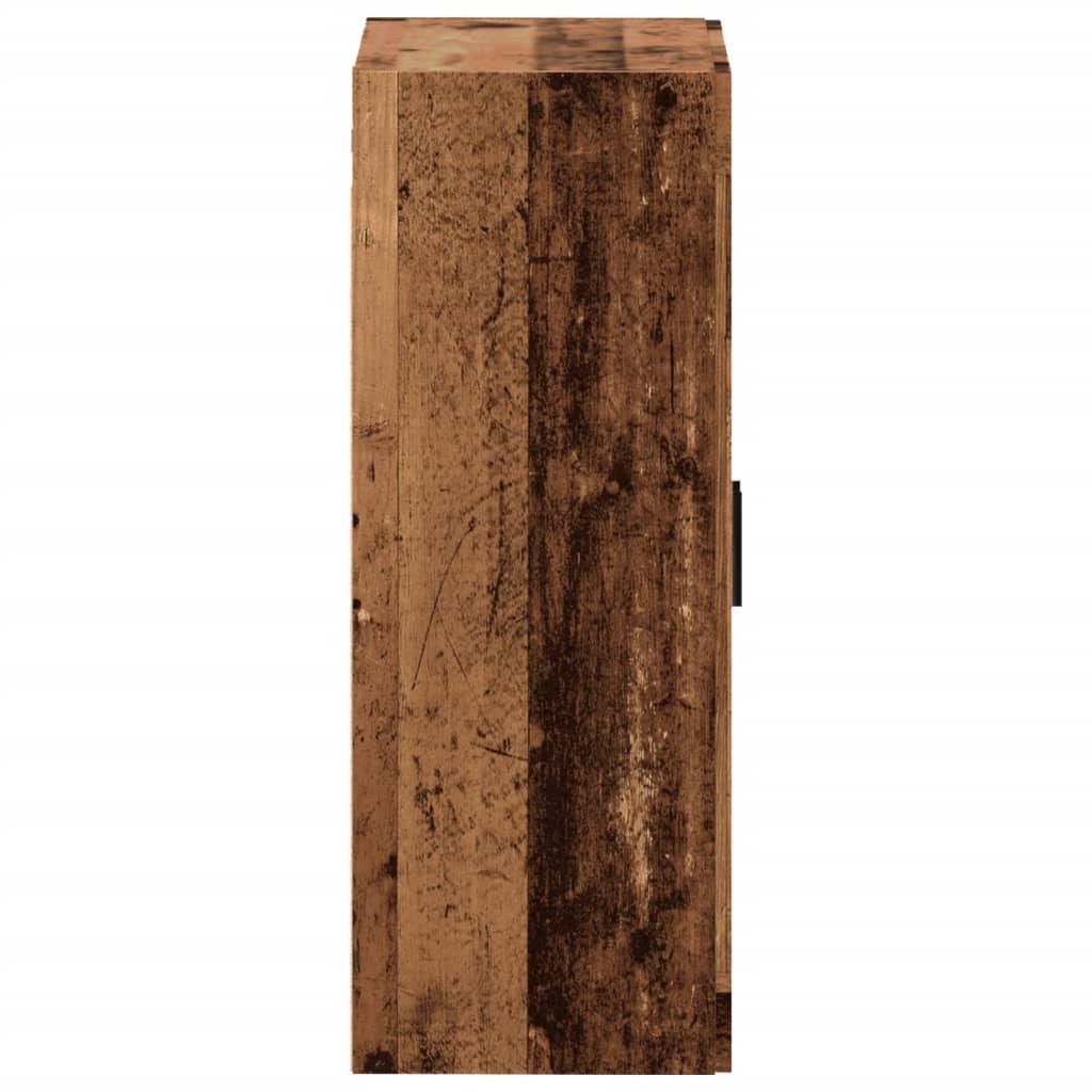 Veggmontert skap gammelt tre 69,5x34x90 cm