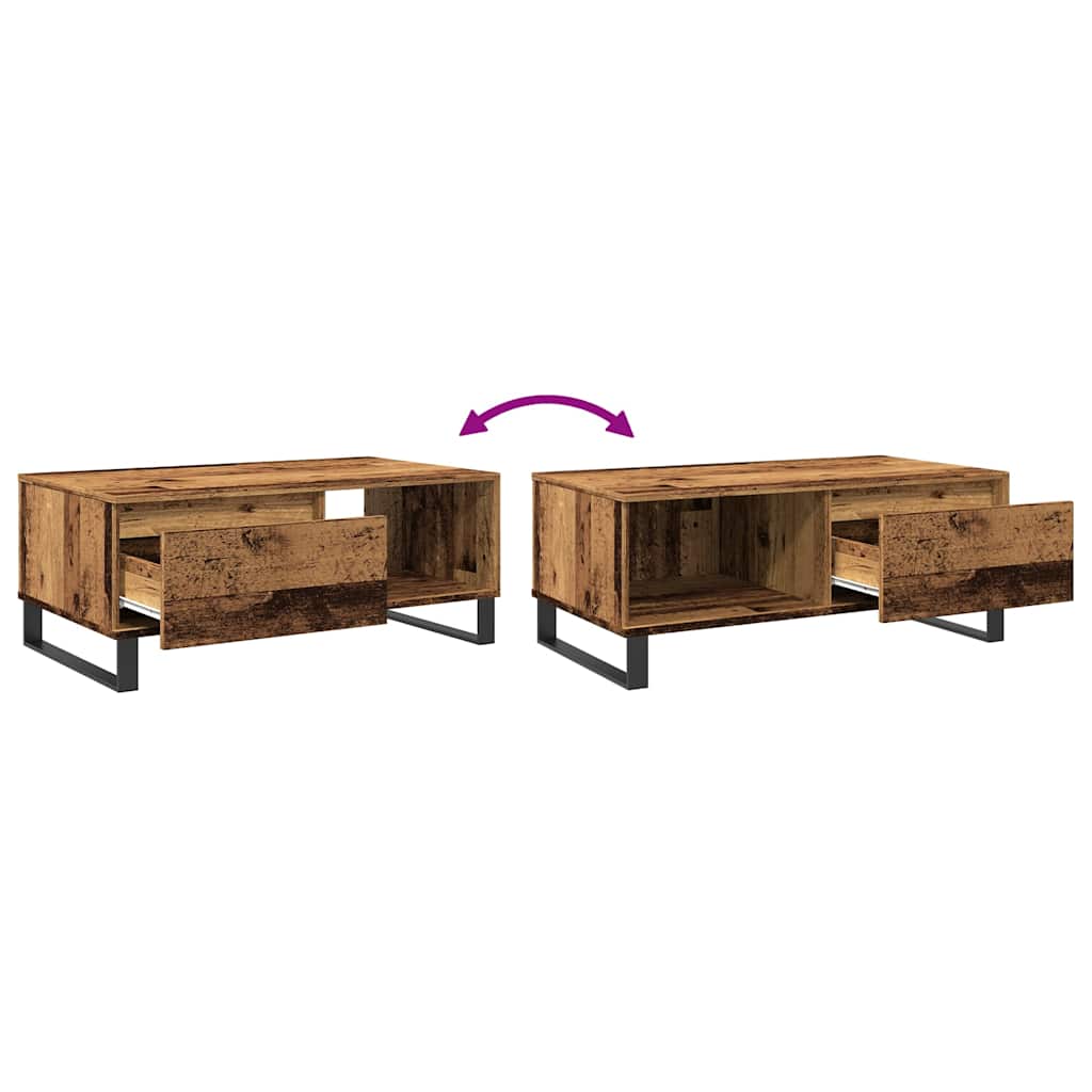 Salongbord gammelt tre 90x50x36,5 cm konstruert tre vidaXL