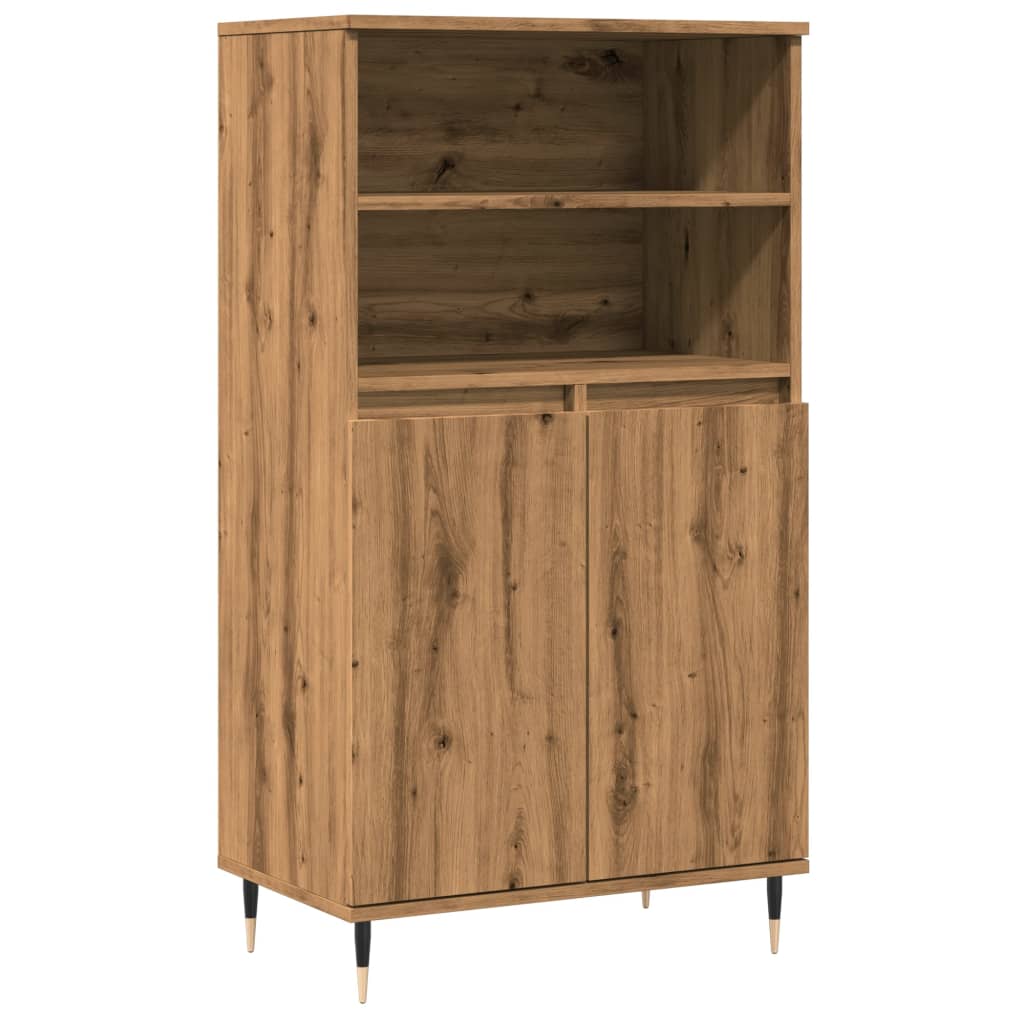 Highboard artisan eik 60x36x110 cm konstruert tre