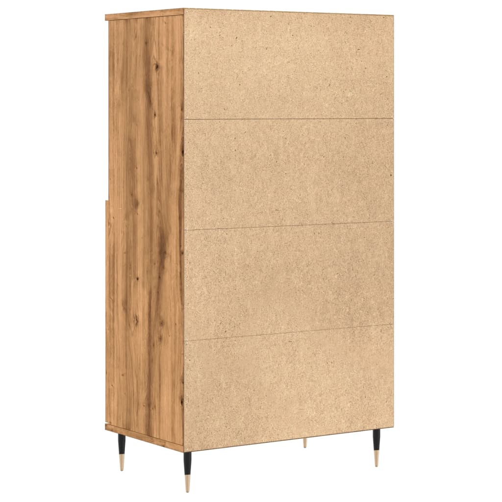 Highboard artisan eik 60x36x110 cm konstruert tre