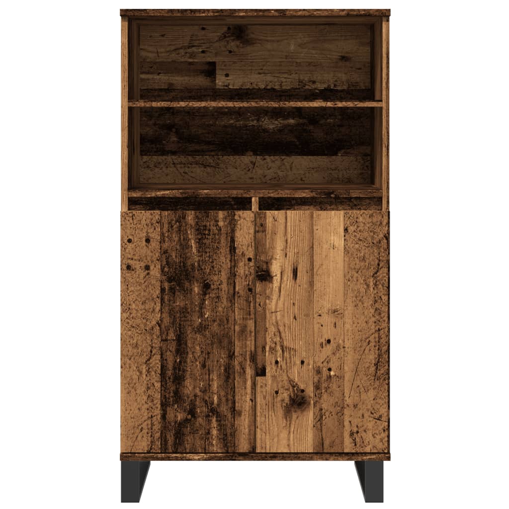 Highboard gammelt tre 60x36x110 cm konstruert tre