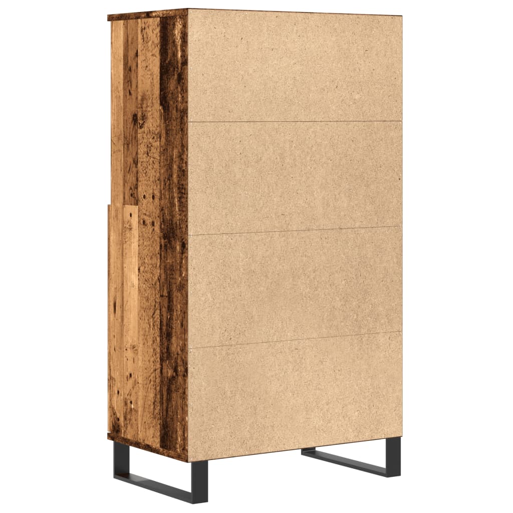 Highboard gammelt tre 60x36x110 cm konstruert tre