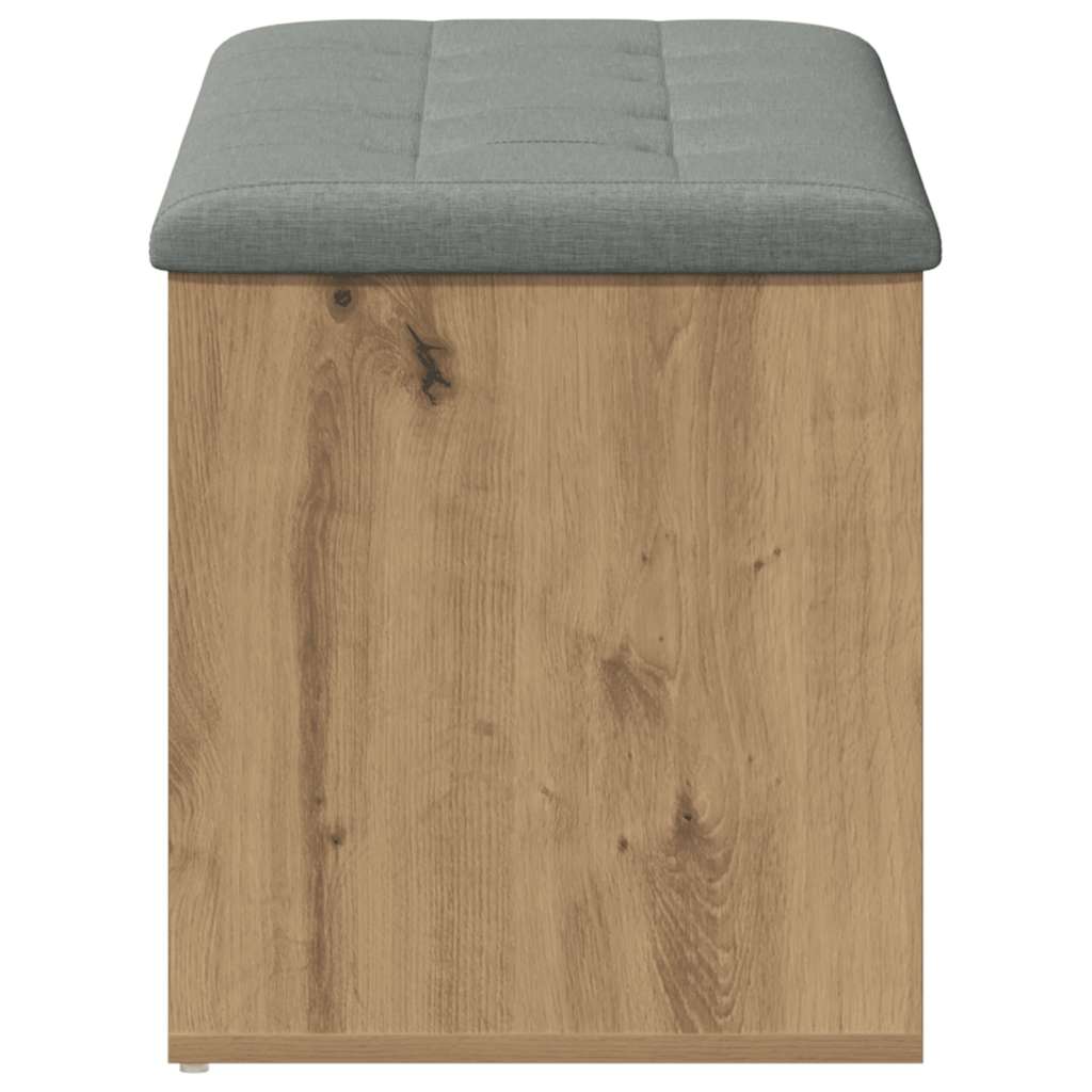 Oppbevaringsbenk håndverkseik 102x42x45 cm konstruert tre