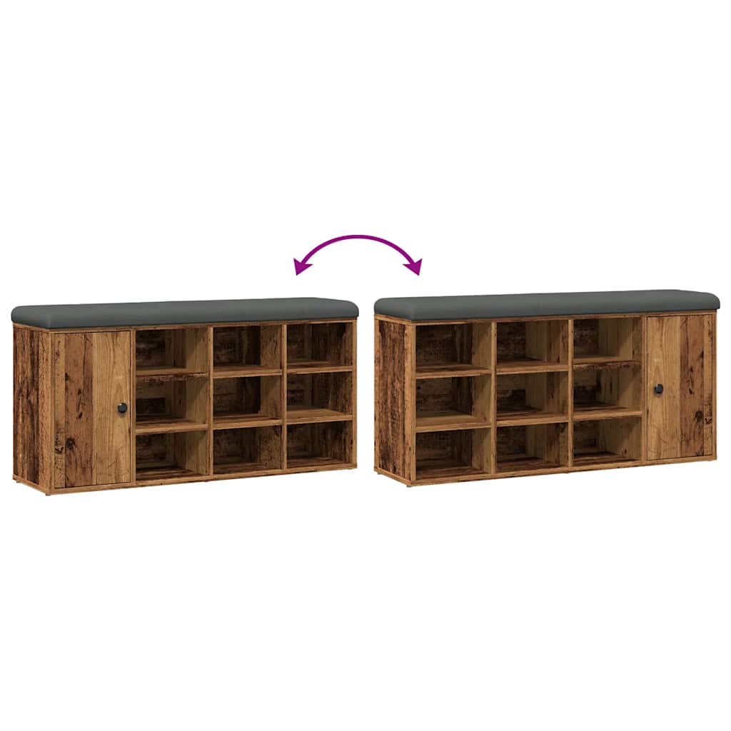 Skobenk gammelt tre 102x32x50 cm konstruert tre
