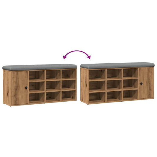 Skohylle artisan eik 102x32x50 cm konstruert tre