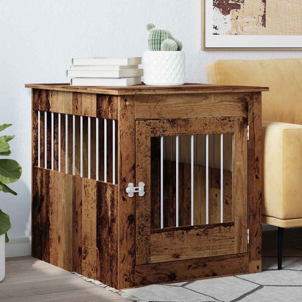 Hundeburmøbler gammelt tre 64,5x80x71 cm konstruert tre