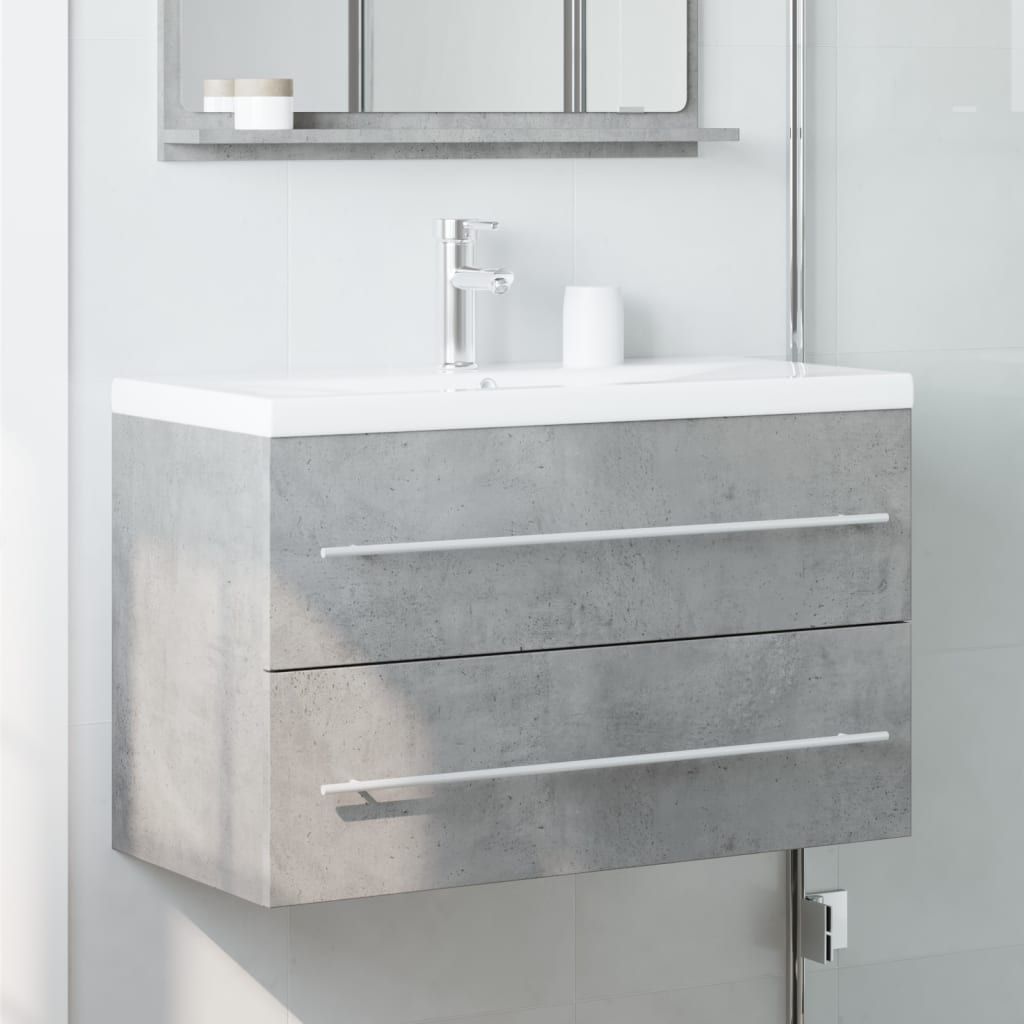 Servantskap betonggrå 80x38,5x48 cm konstruert tre
