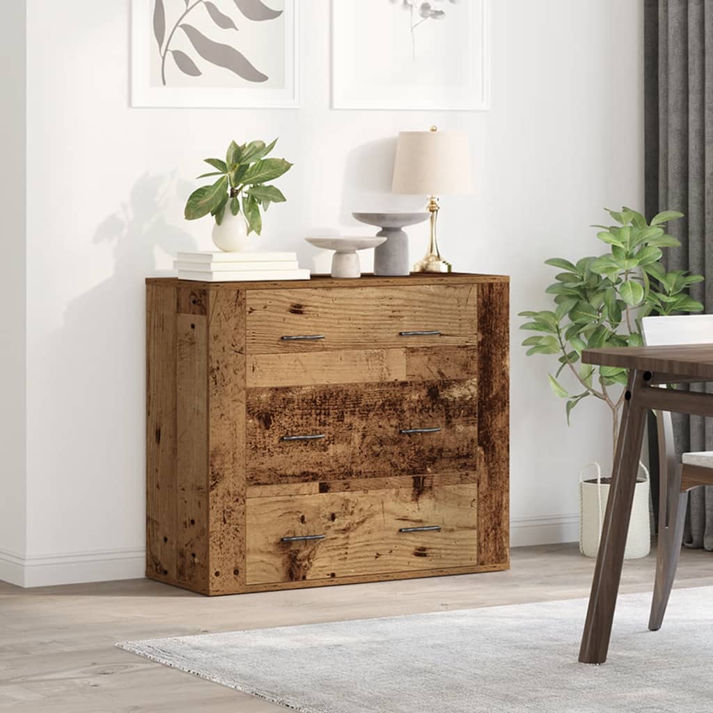 Skjenk gammelt tre 80x33x70 cm konstruert tre