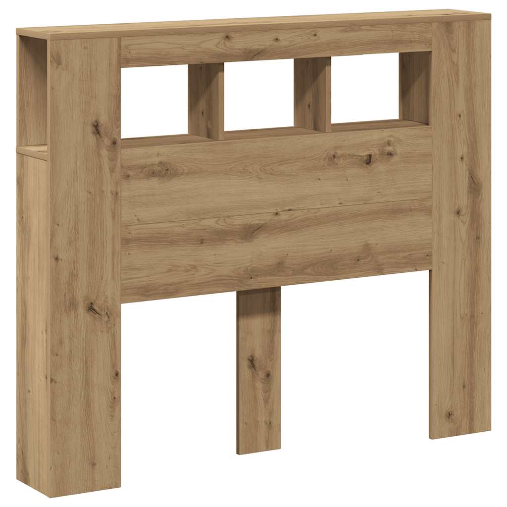 Sengegavl med LED artisan eik 120x18,5x103,5 cm konstruert tre