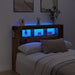 Sengegavl med LED gammelt tre 140x18,5x103,5 cm konstruert tre