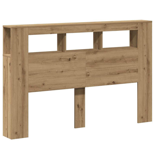 Sengegavl med LED artisan eik 160x18,5x103,5 cm konstruert tre