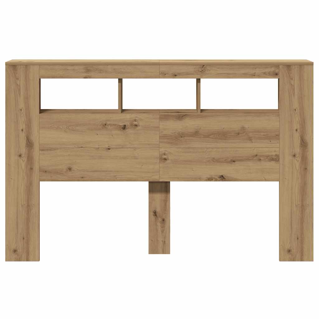 Sengegavl med LED artisan eik 160x18,5x103,5 cm konstruert tre