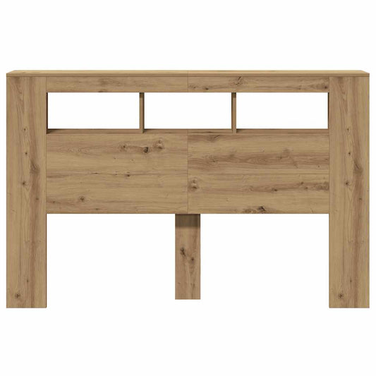 Sengegavl med LED artisan eik 160x18,5x103,5 cm konstruert tre