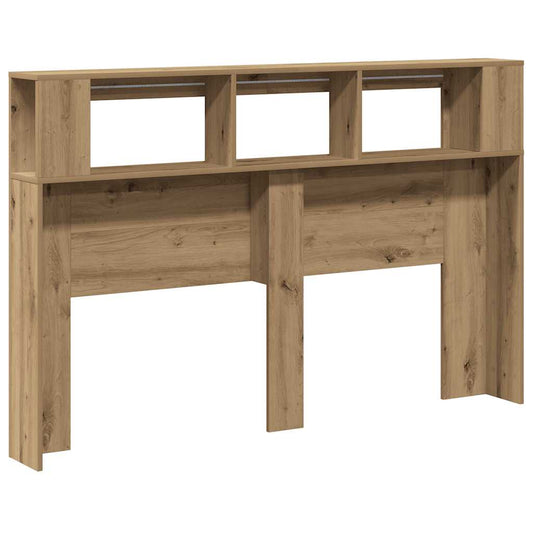 Sengegavl med LED artisan eik 160x18,5x103,5 cm konstruert tre