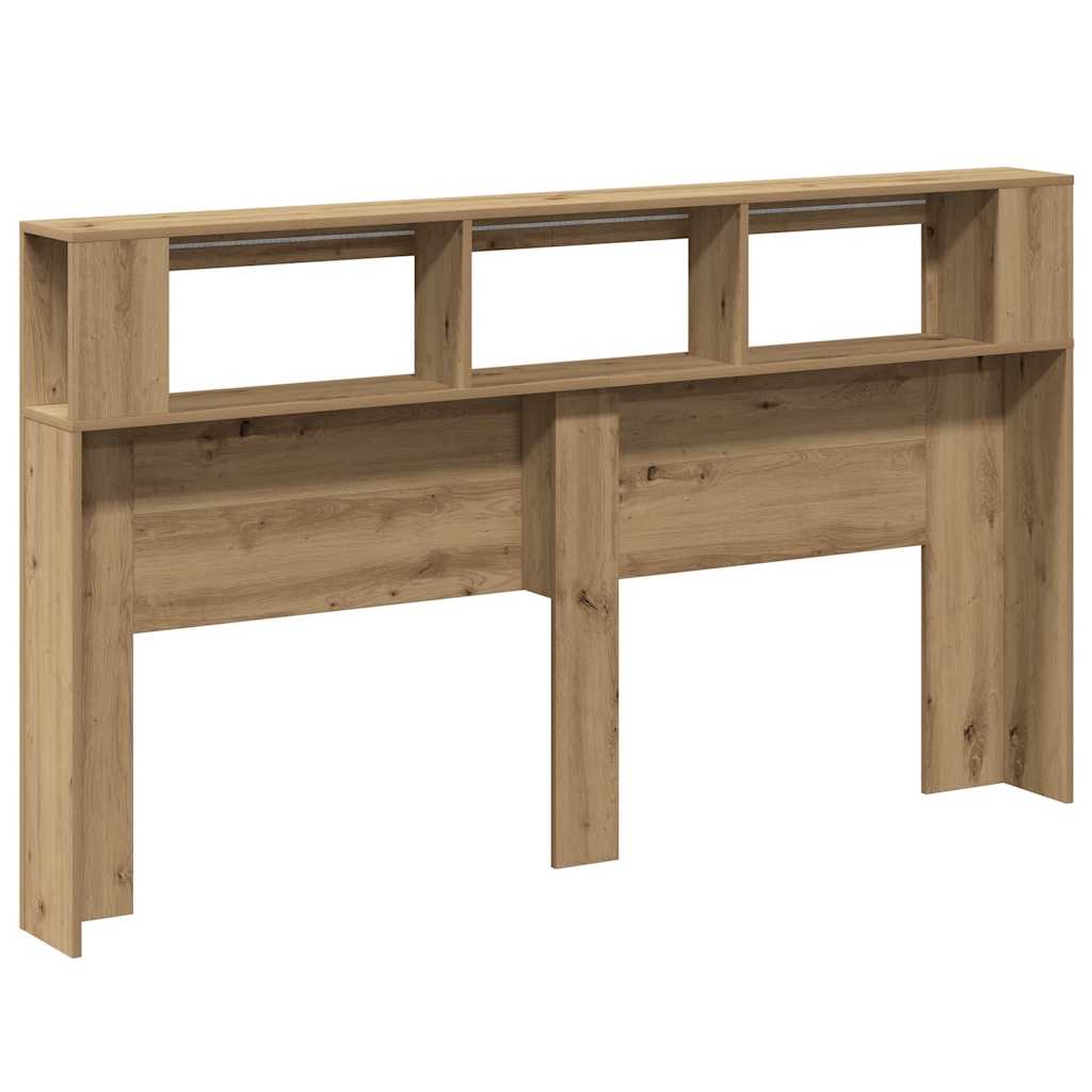 Sengegavl med LED artisan eik 180x18,5x103,5 cm konstruert tre