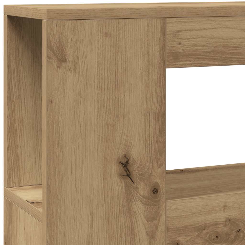 Sengegavl med LED artisan eik 220x18,5x103,5 cm konstruert tre
