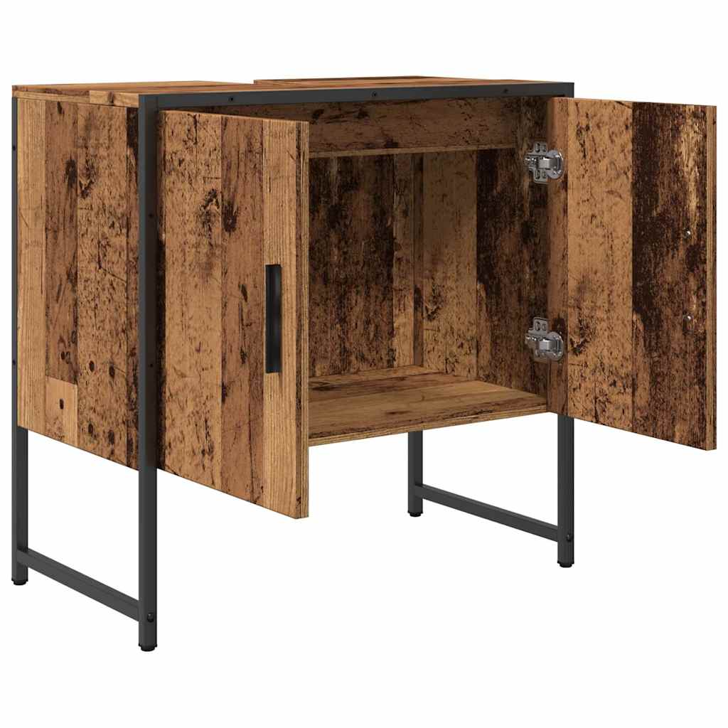 Servantskap gammelt tre 60x33x60 cm konstruert tre