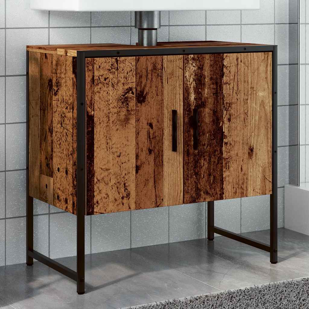Servantskap gammelt tre 60x33x60 cm konstruert tre