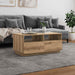 Salongbord med LED-lys artisan eik 90x49x40 cm