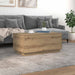 Salongbord med LED-lys artisan eik 90x50x40 cm