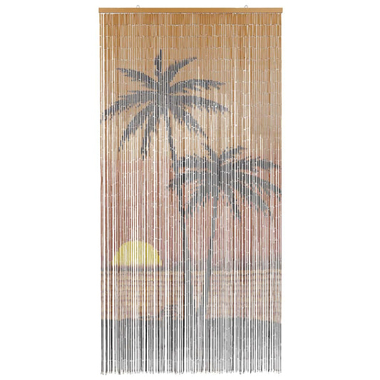 Insektdør gardin palmetretrykk 100x200 cm bambus
